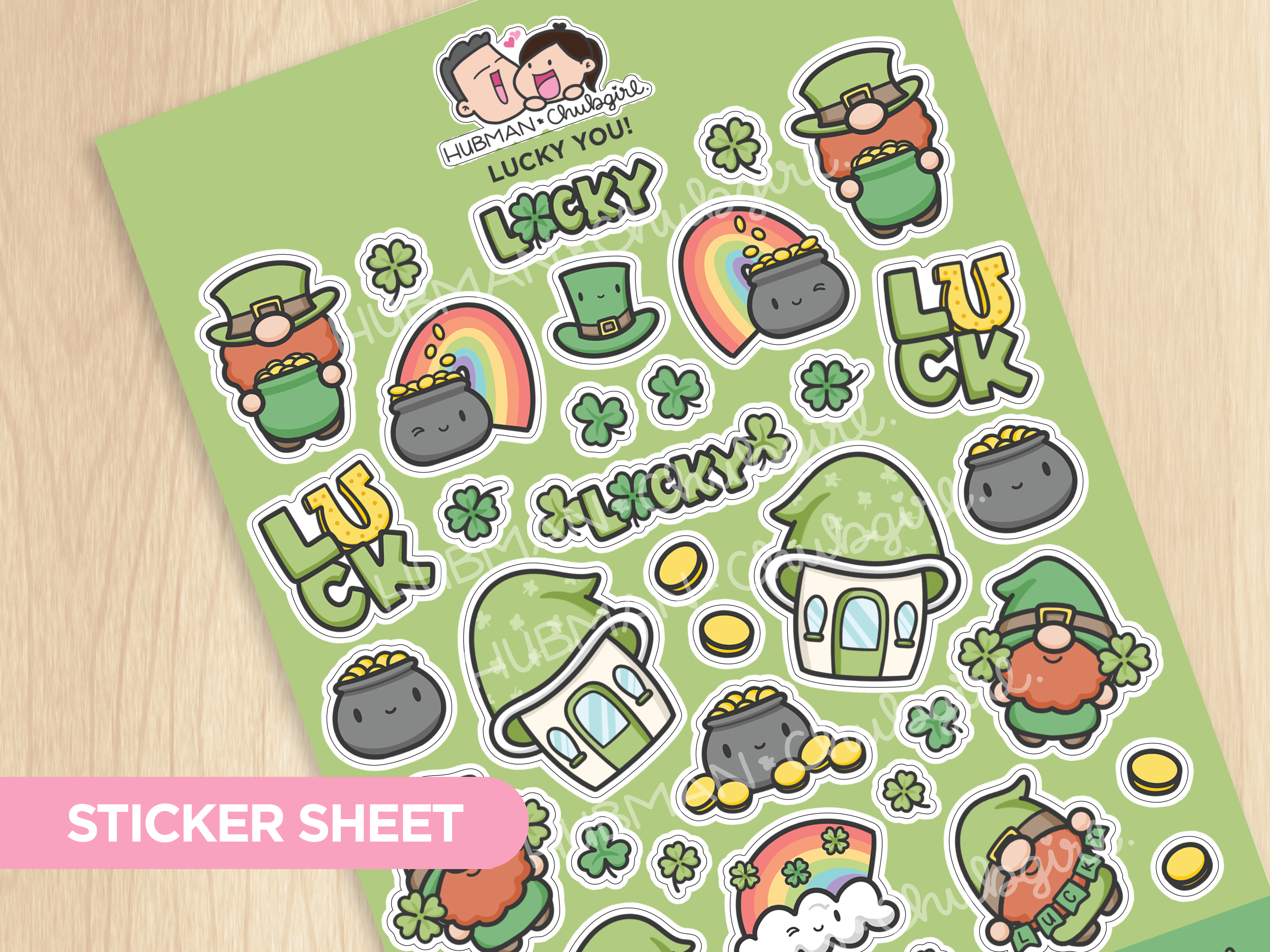 Lucky You! Sticker Sheet