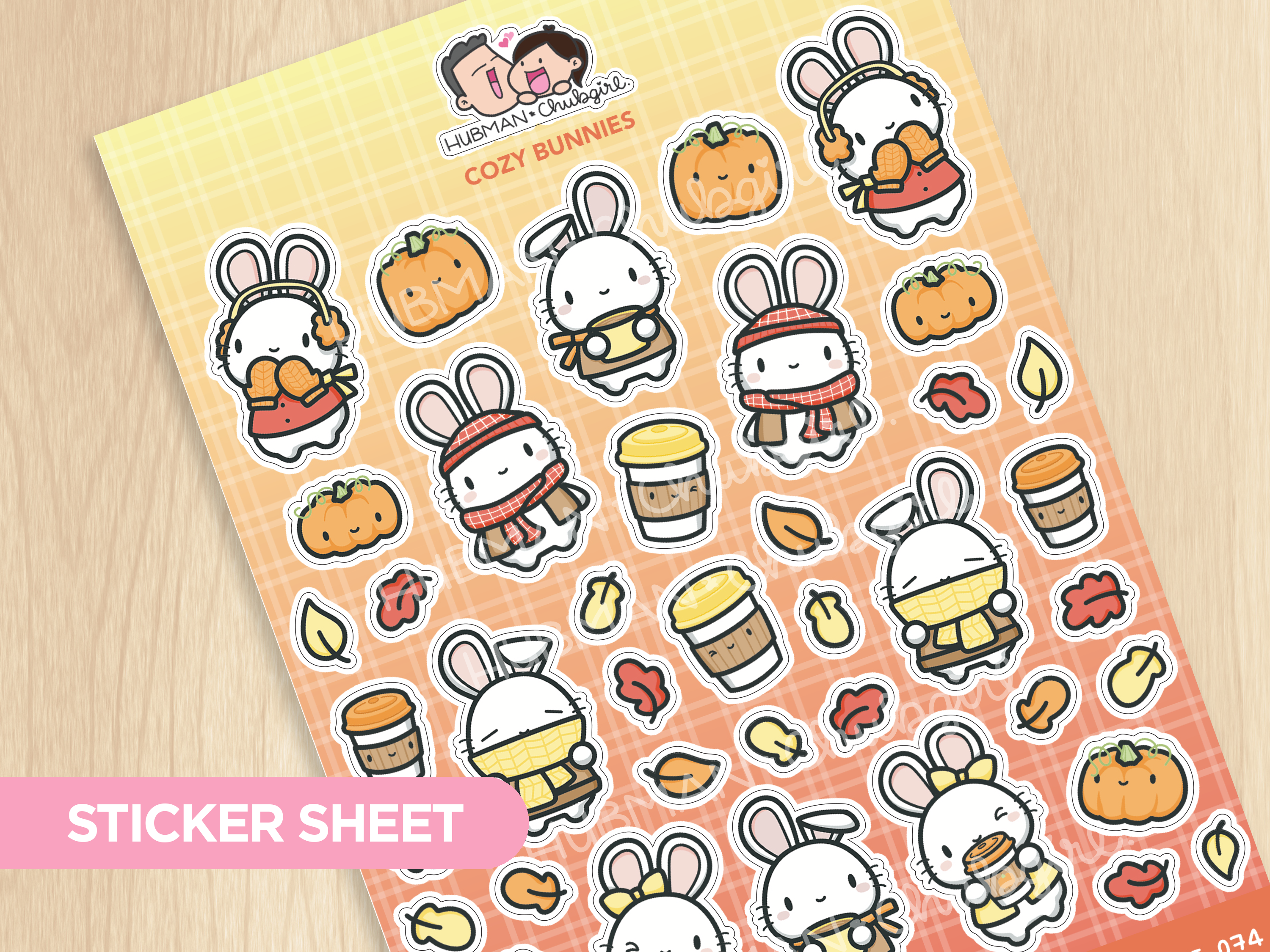 Cozy Bunnies Sticker Sheet