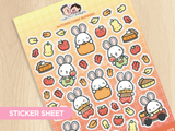 Autumn Farm Bunnies Sticker Sheet