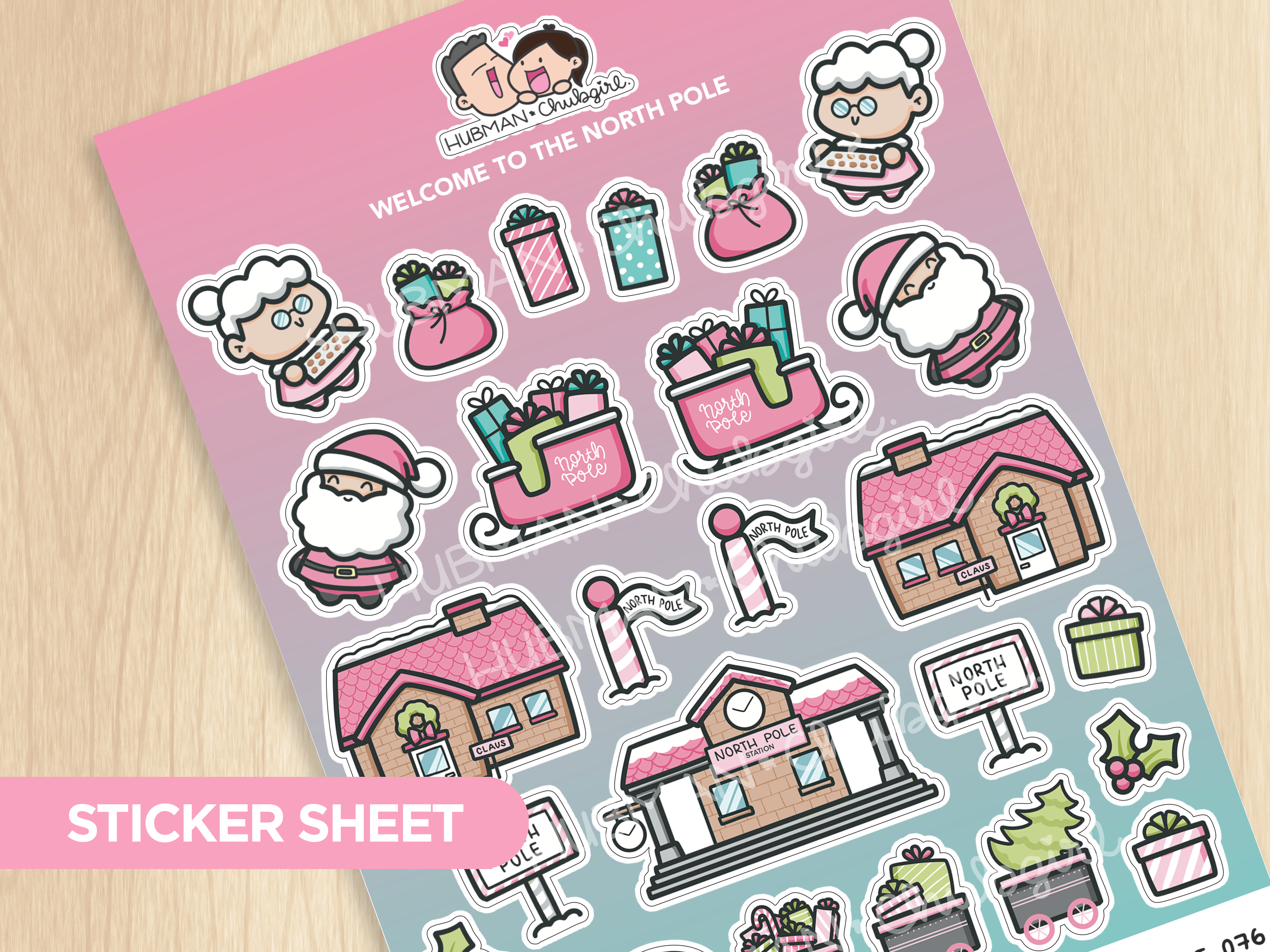 Welcome to the North Pole Sticker Sheet