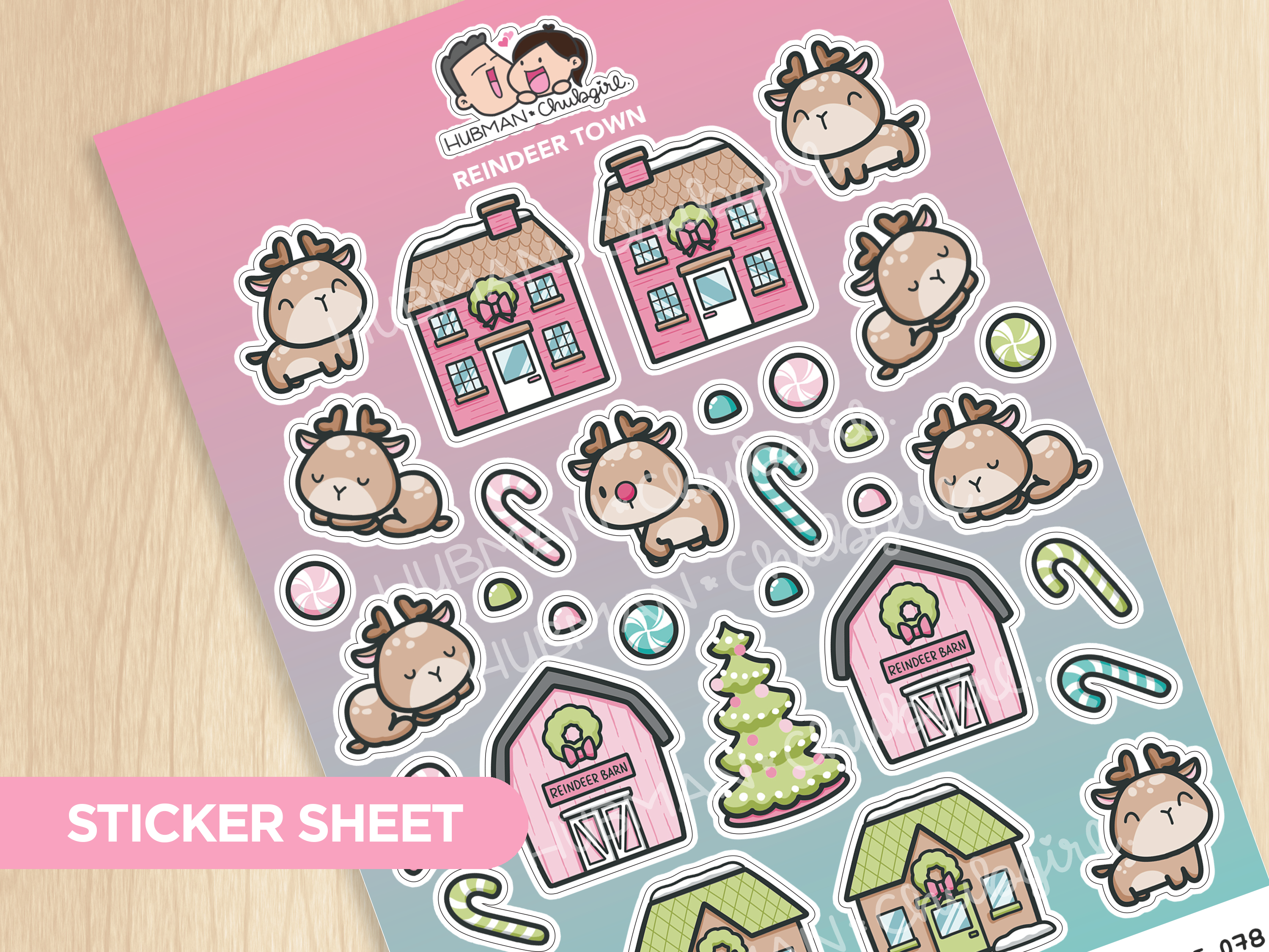 Reindeer Town Sticker Sheet