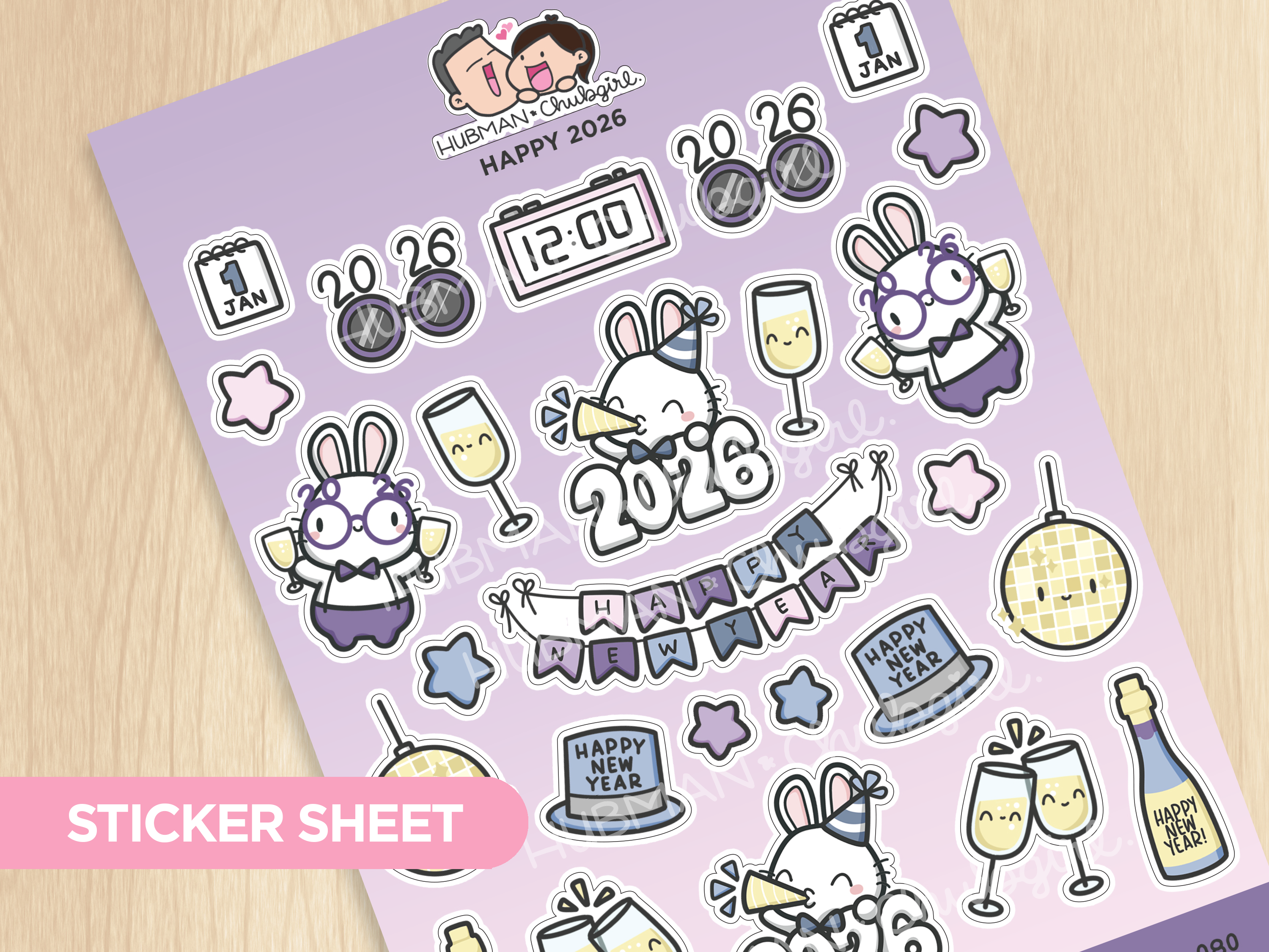Hello 2026 Sticker Set