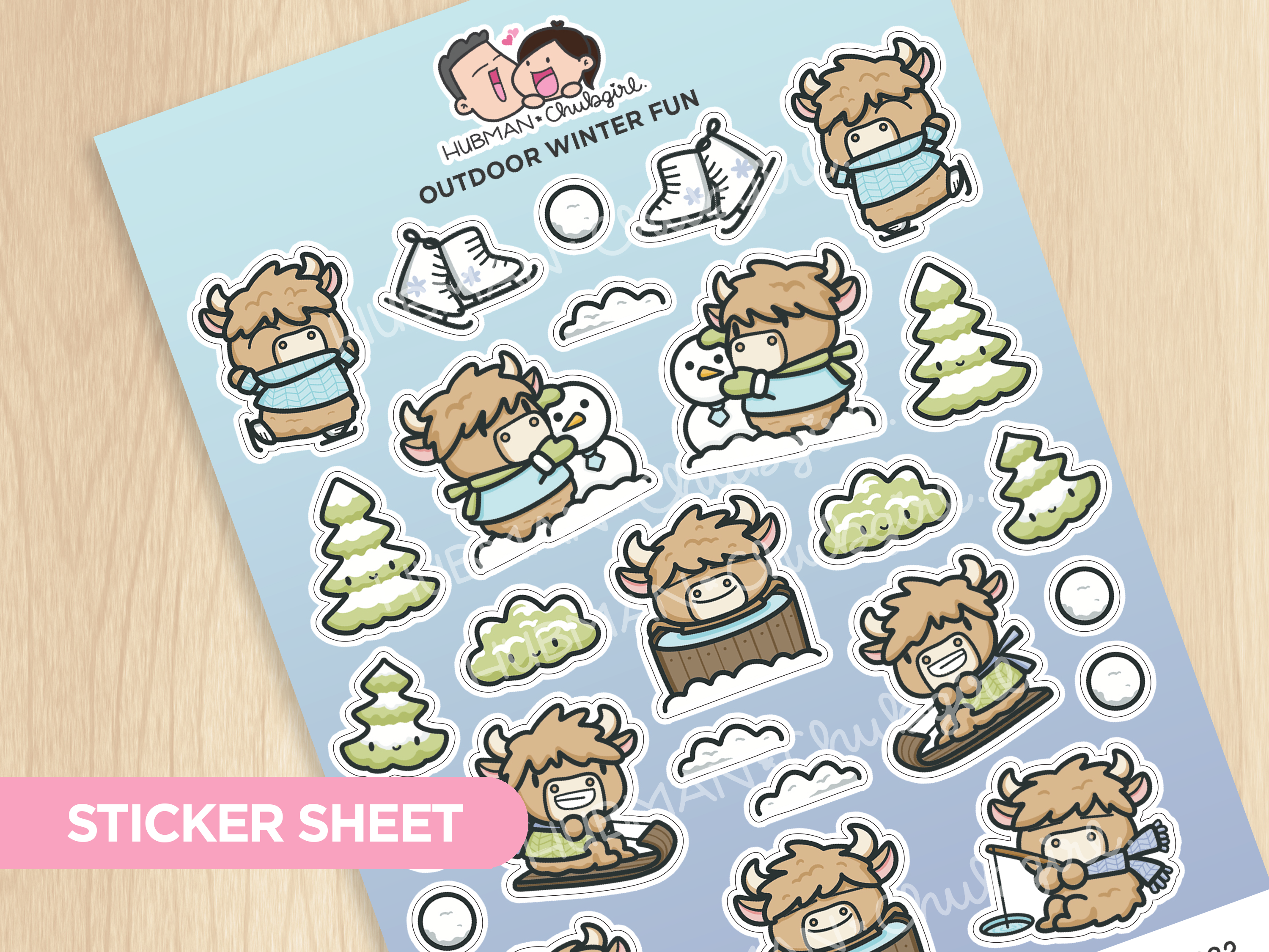 Winter Highland Cows Bundle