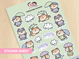 Springtime Showers Sticker Sheet