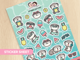 Otterly Hot Day Sticker Sheet