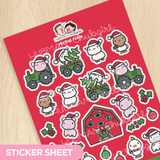 Festive Farm Sticker Sheet