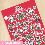 Festive Farm Friends Sticker Sheet