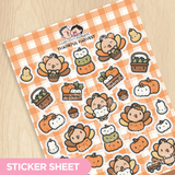 Thankful Turkey Sticker Set