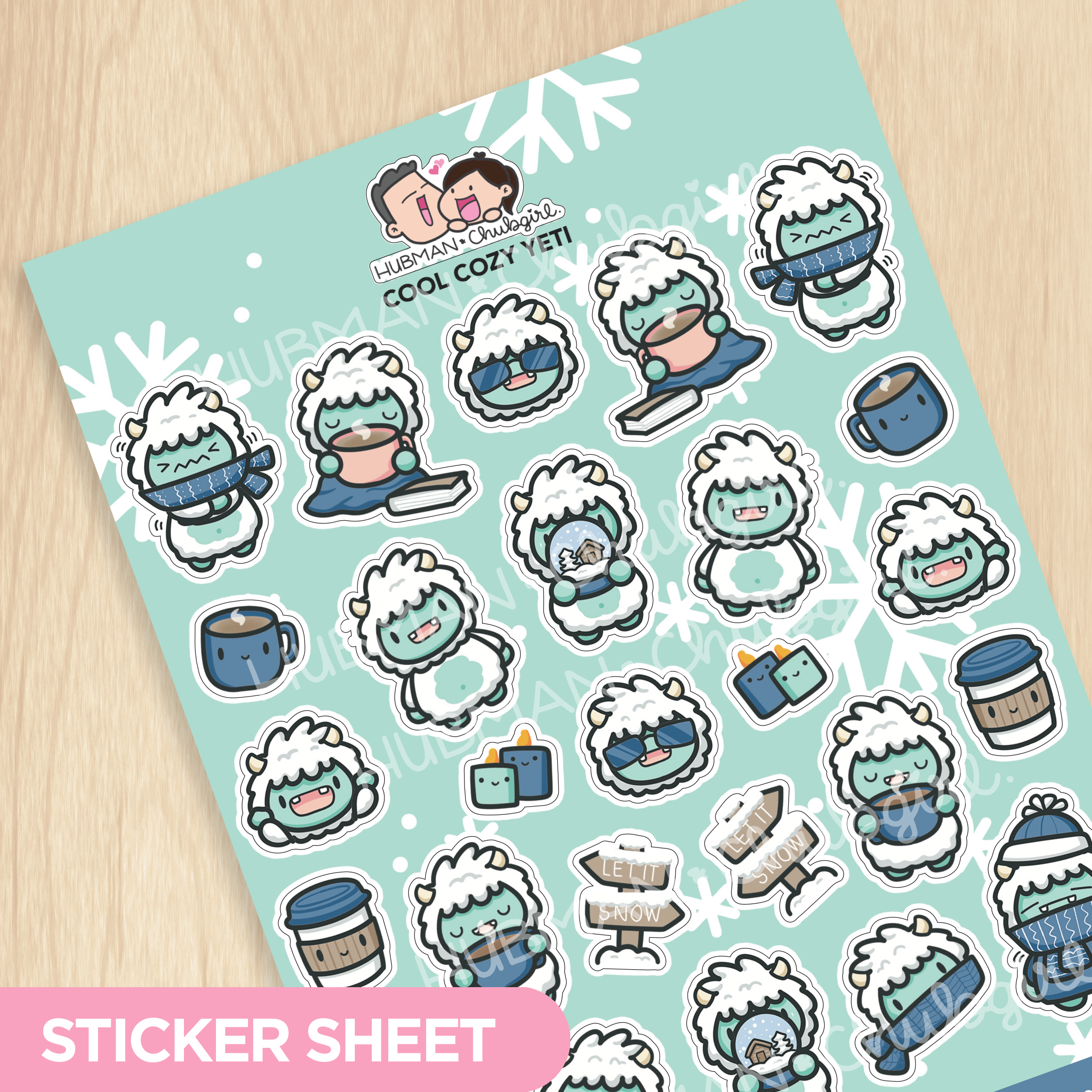 Cool Yeti Sticker Set