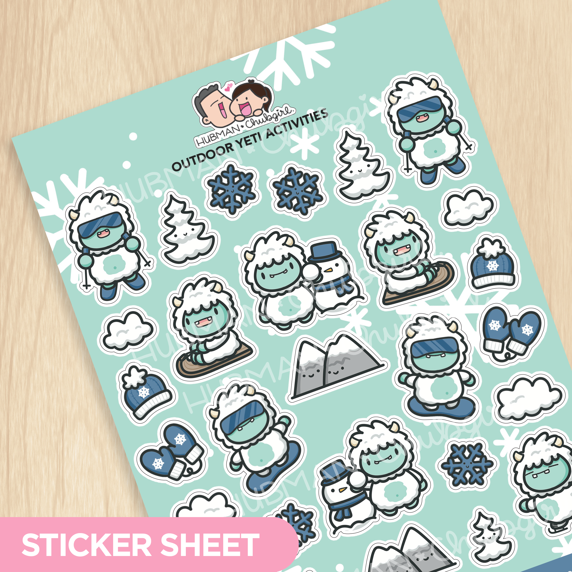 Cool Yeti Sticker Set