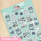 Cool Yeti Sticker Set