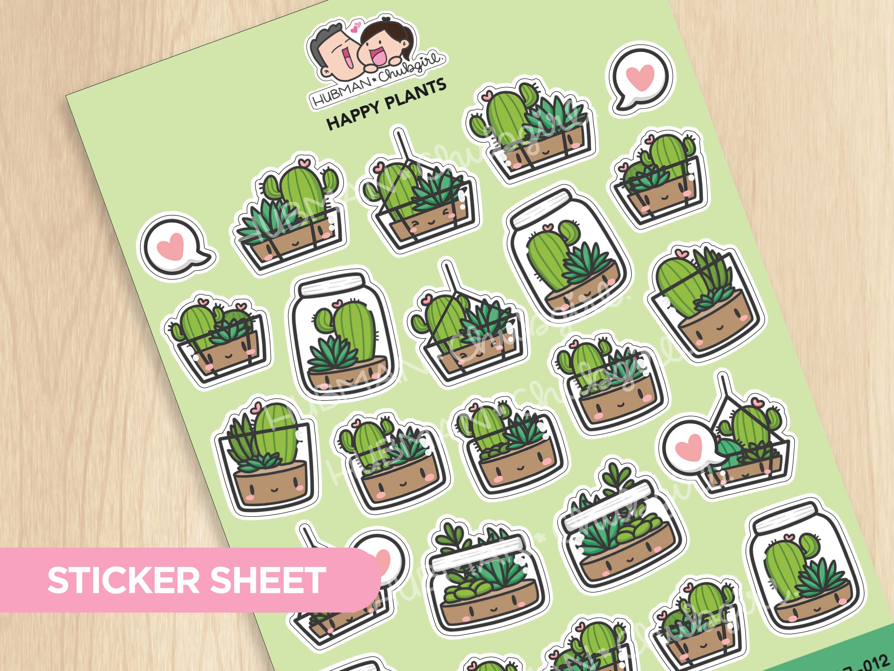 Sticker Sheet - Happy Plants