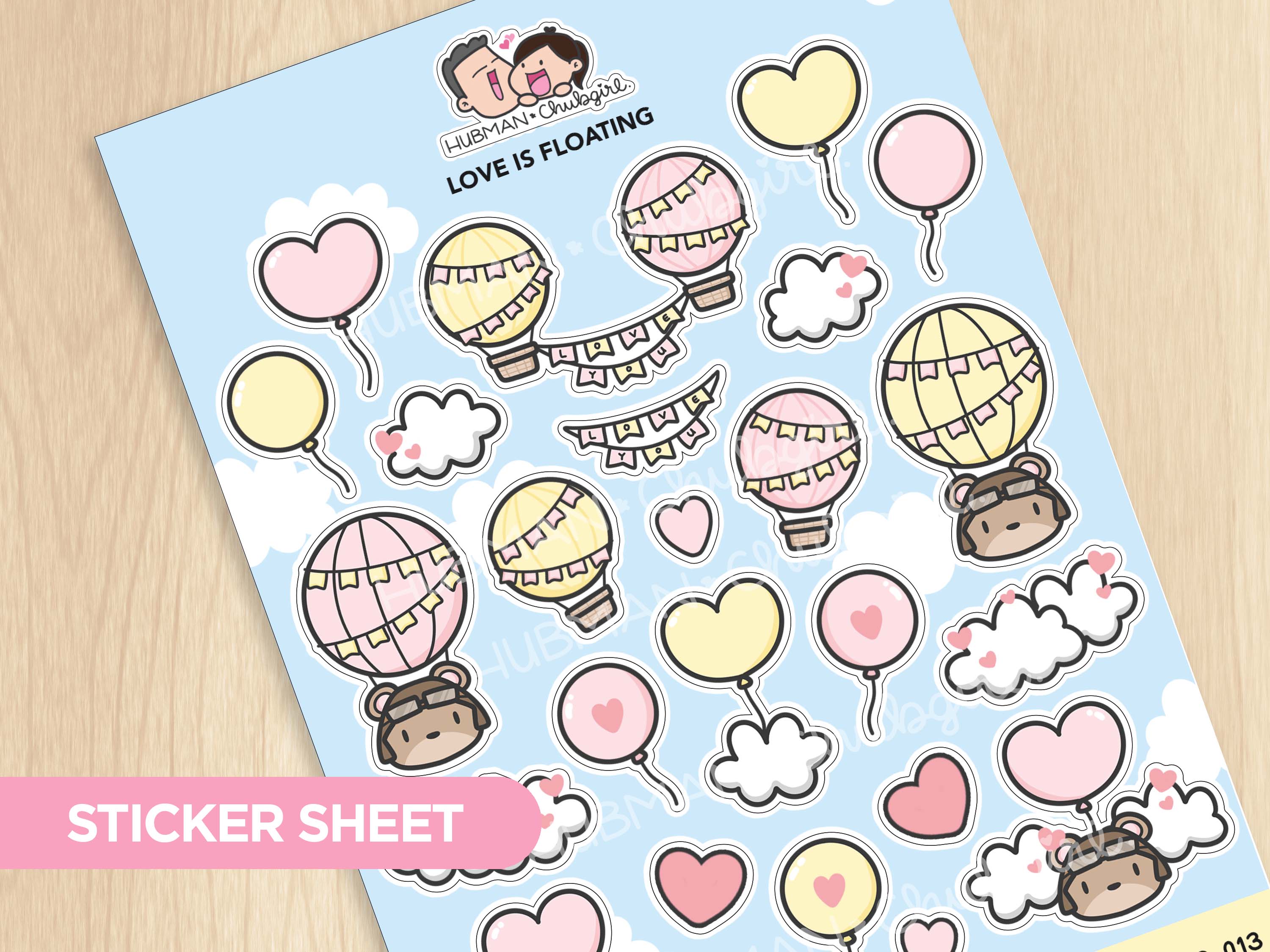 Sticker Sheet - Love is floating