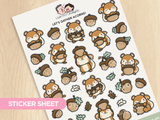 Let's Gather Acorns Sticker Sheet