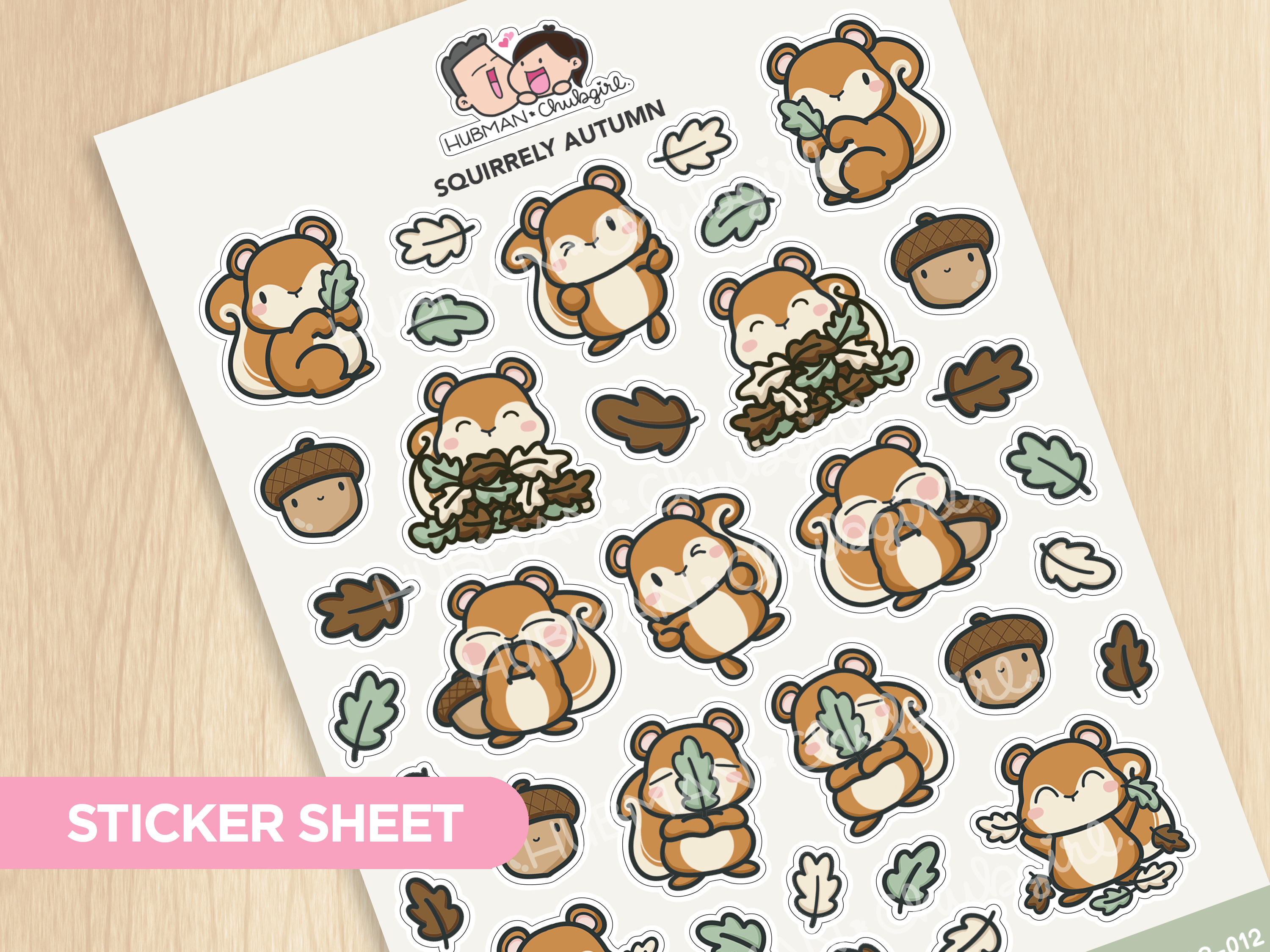 Squirrely Autumn Sticker Sheet