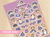 Cozy Knitting Night Sticker Sheet