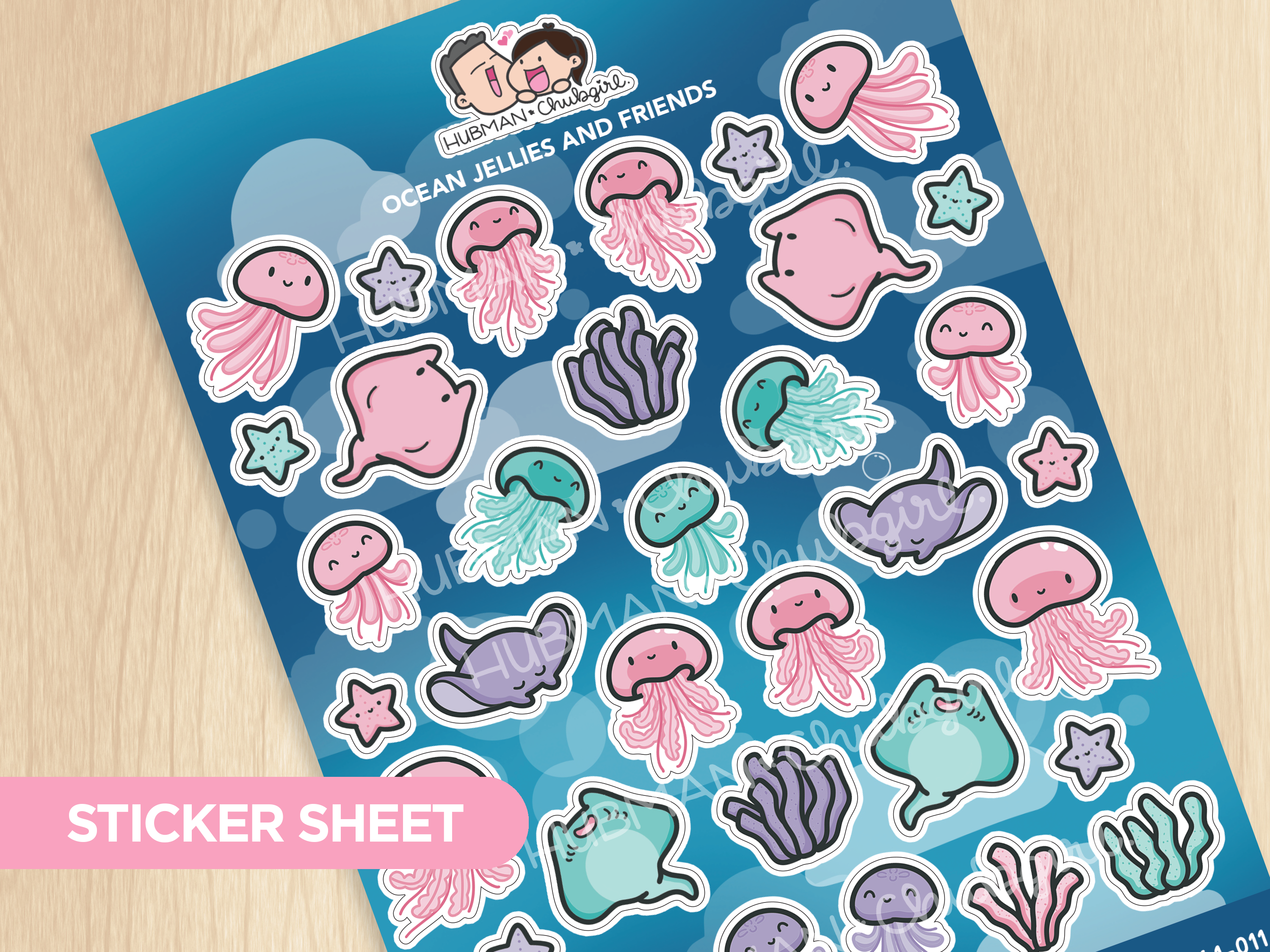 Ocean Jellies and Friends Sticker Sheet