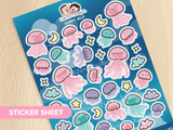 Sleepy Jelly Sticker Sheet