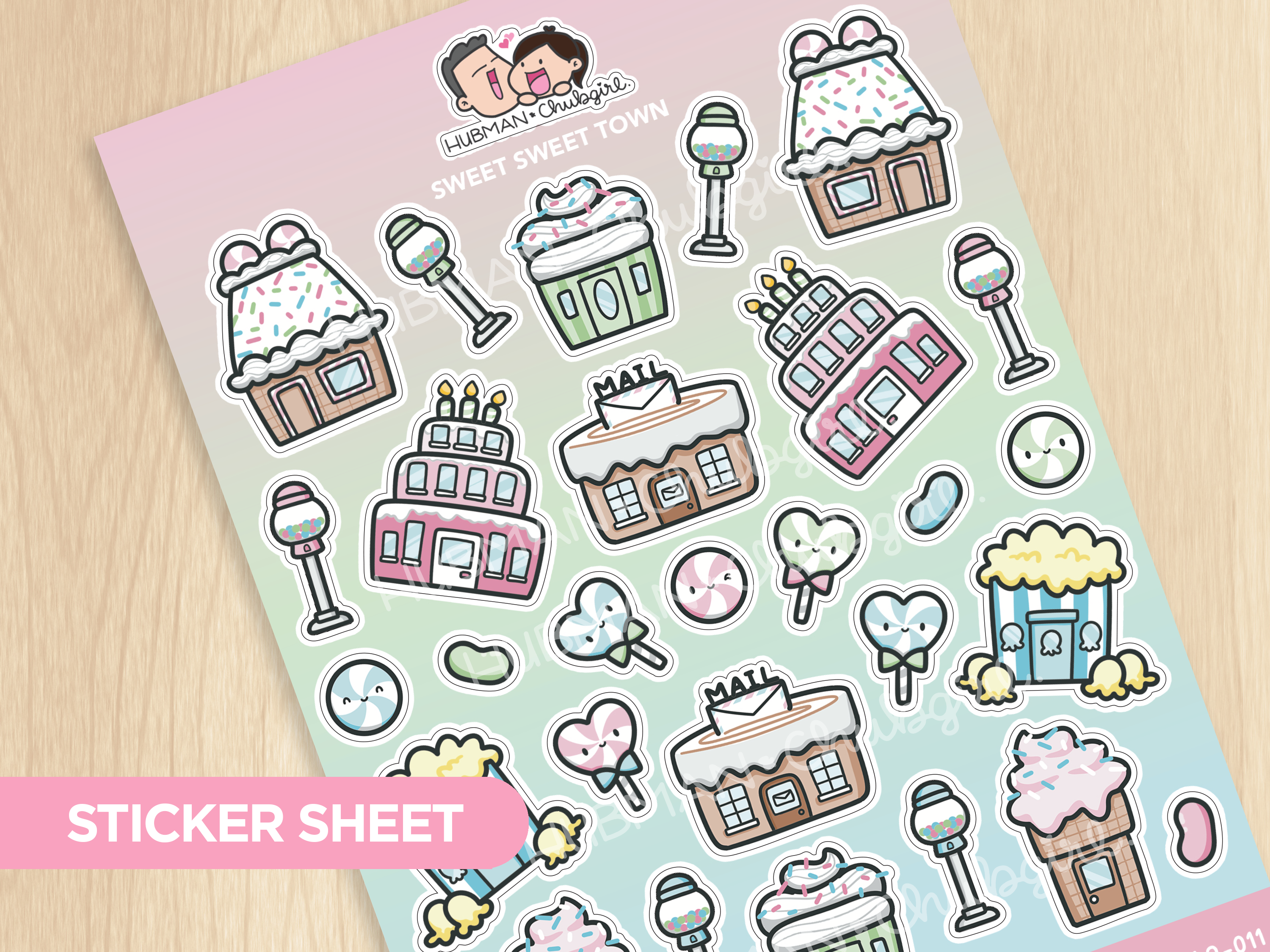 Sweet Sweet Town Sticker Sheet