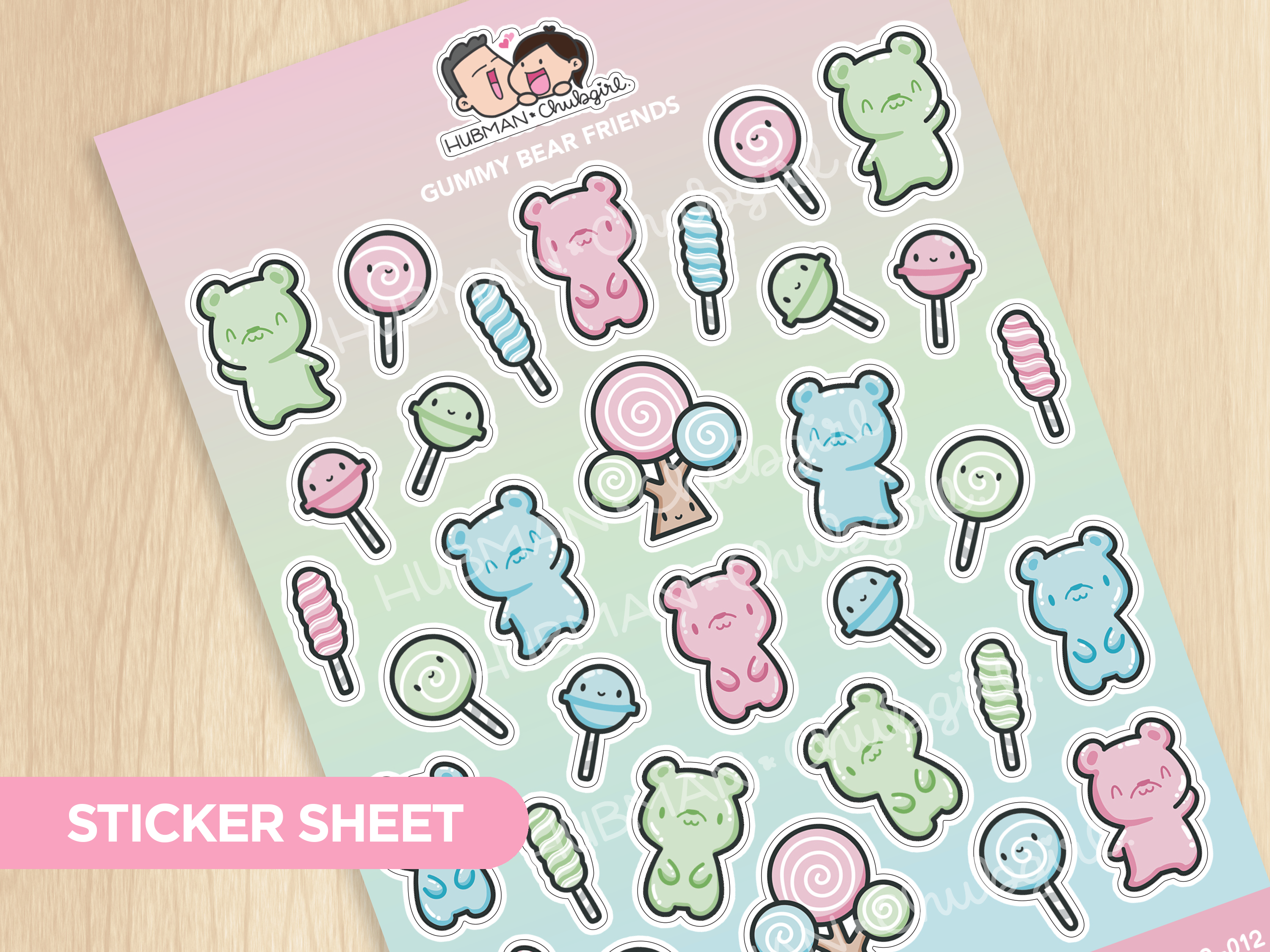 Gummy Bear Friends Sticker Sheet
