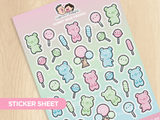 Gummy Bear Friends Sticker Sheet