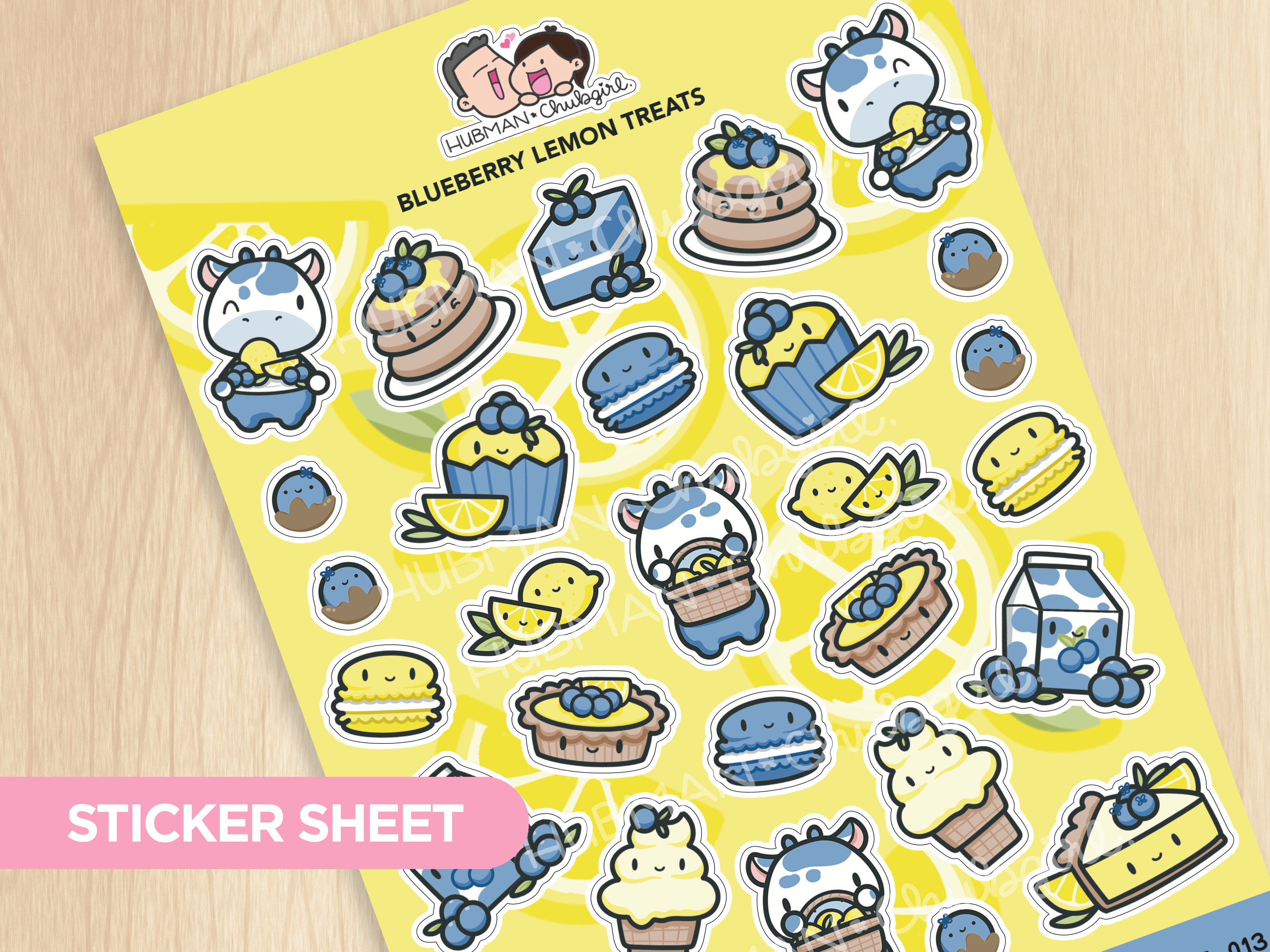 Blueberry Lemon Treats Sticker Sheet