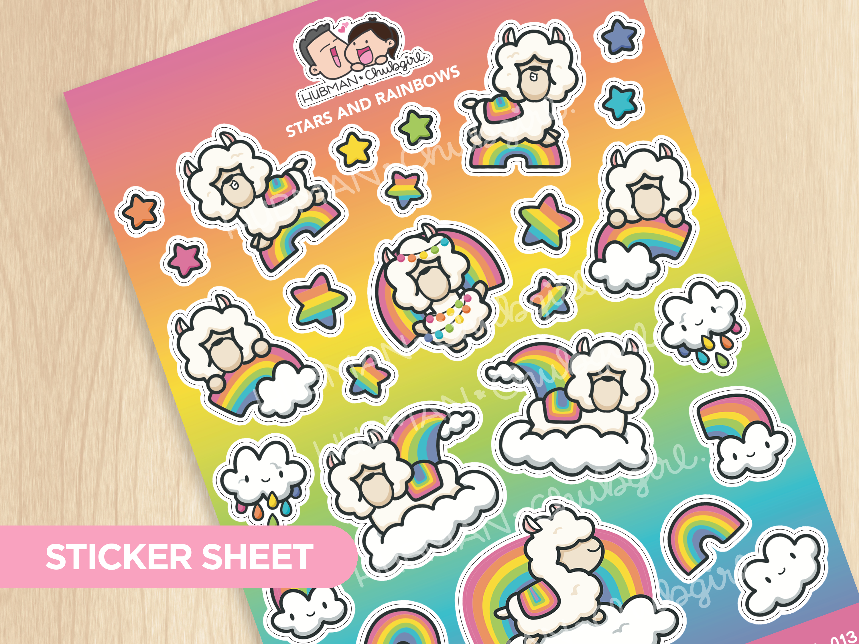 Stars and Rainbows Sticker Sheet