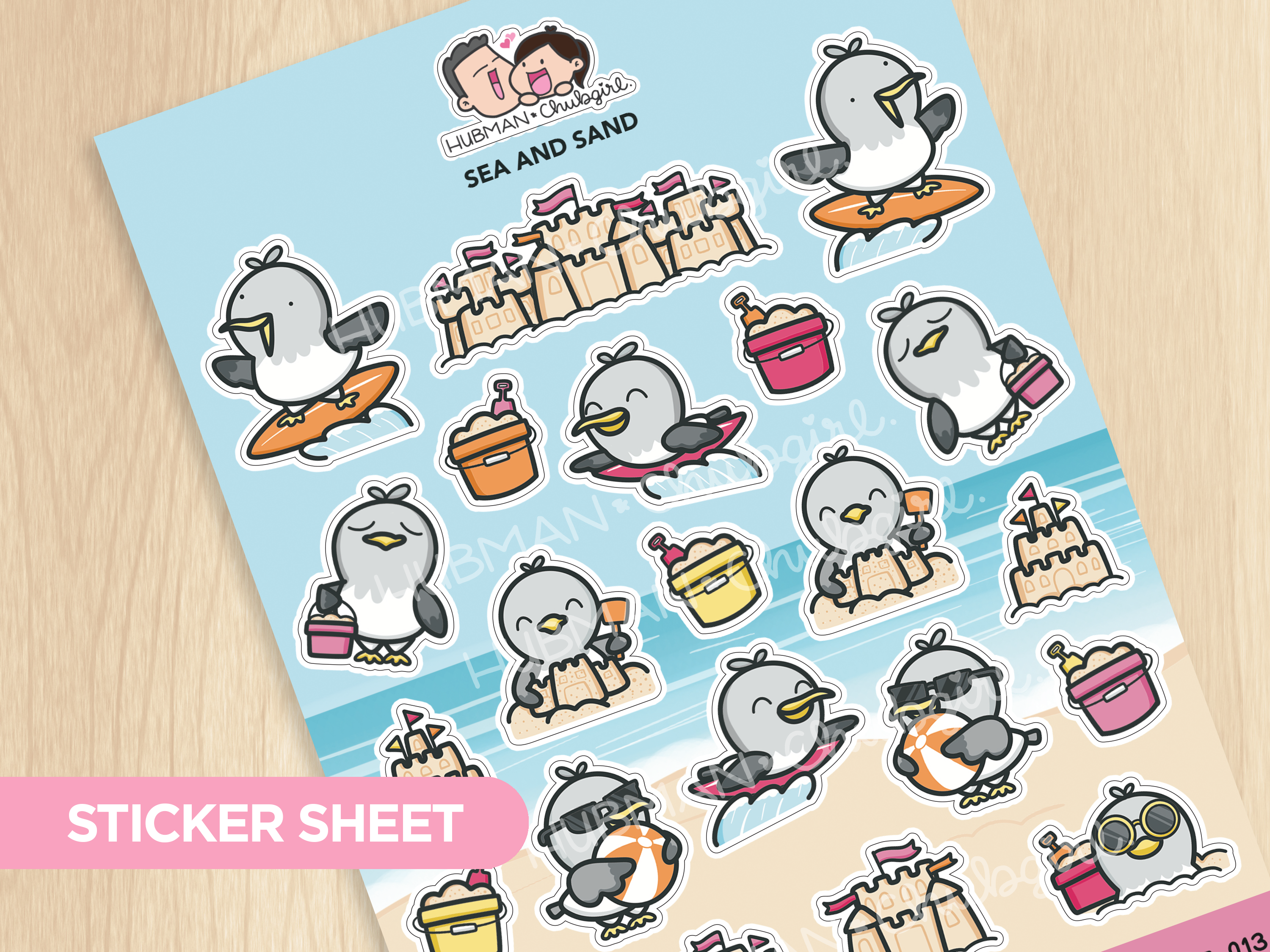 Sea and Sand Sticker Sheet