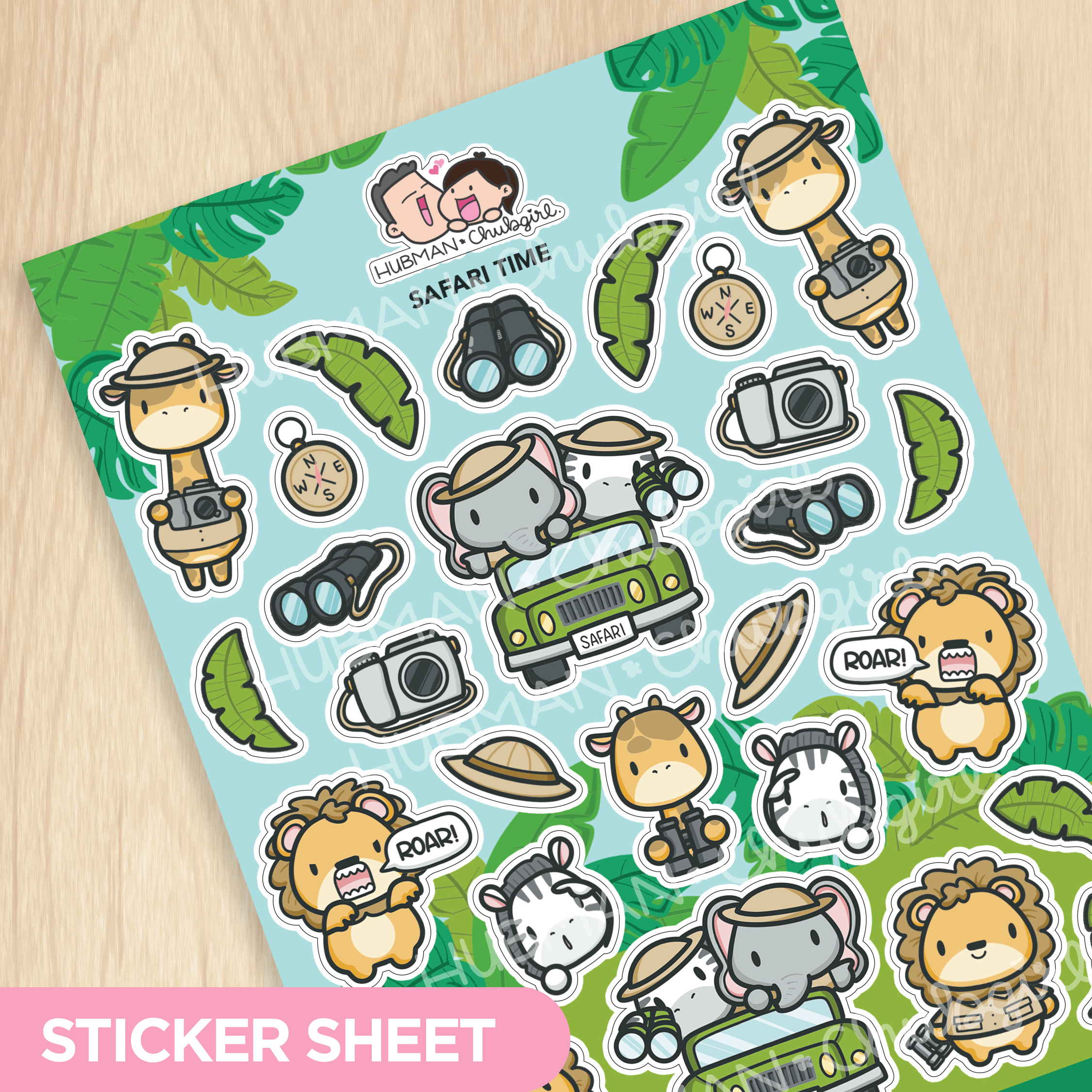 Safari Time Sticker Sheet