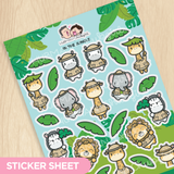 In the Jungle Sticker Sheet