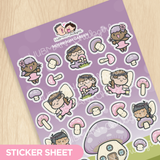 Mushroom Garden Sticker Sheet
