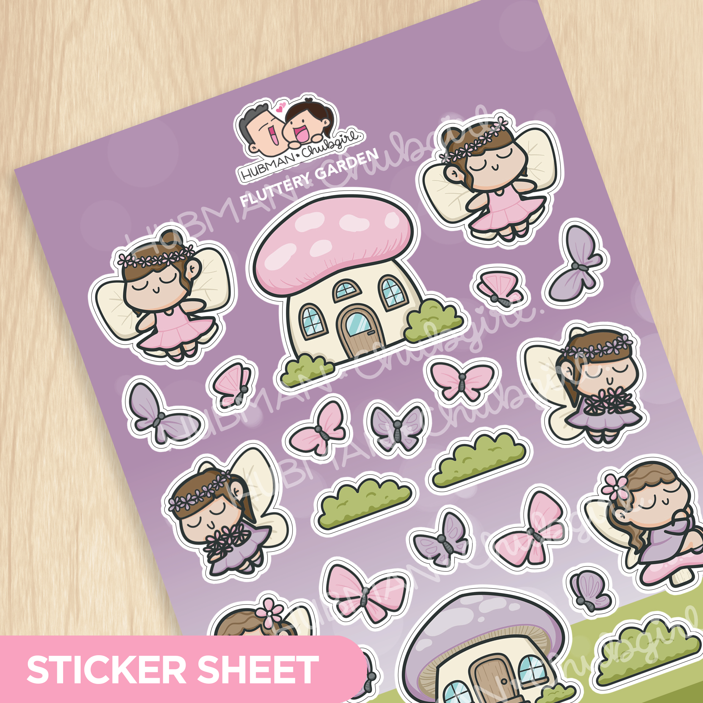 Fluttery Garden Sticker Sheet