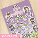 Fluttery Garden Sticker Sheet