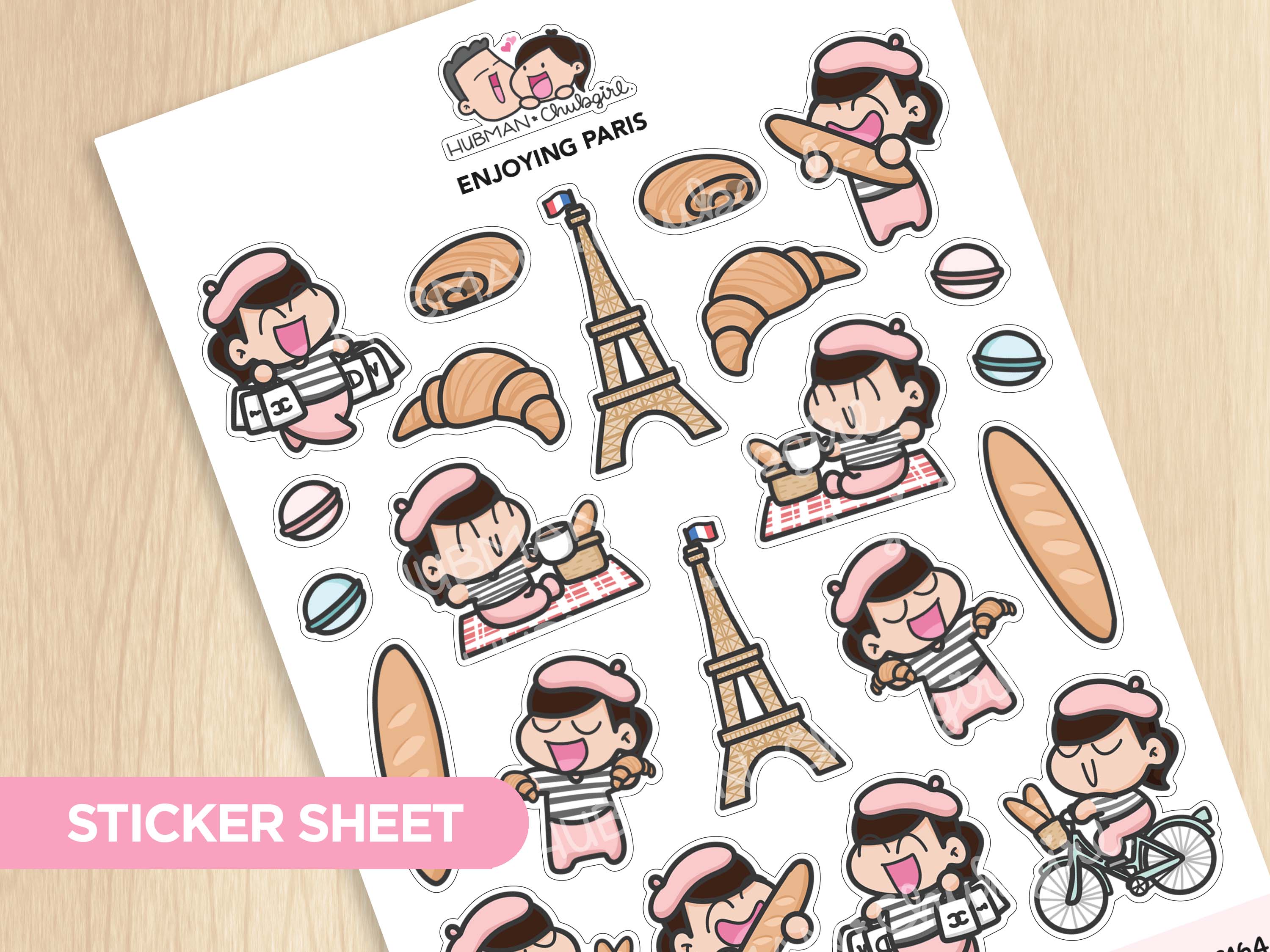 Enjoying Paris Sticker sheet