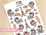 Enjoying Paris Sticker sheet