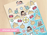 Beach Time Sticker Set