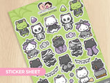 Creepy Kitties Sticker Sheet
