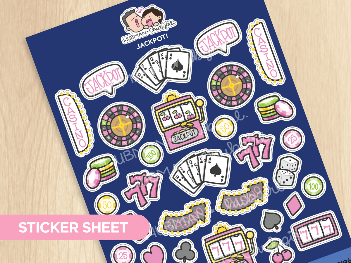 Slots Sticker Note Jackpot! Sticker Sheet – Hubman and Chubgirl