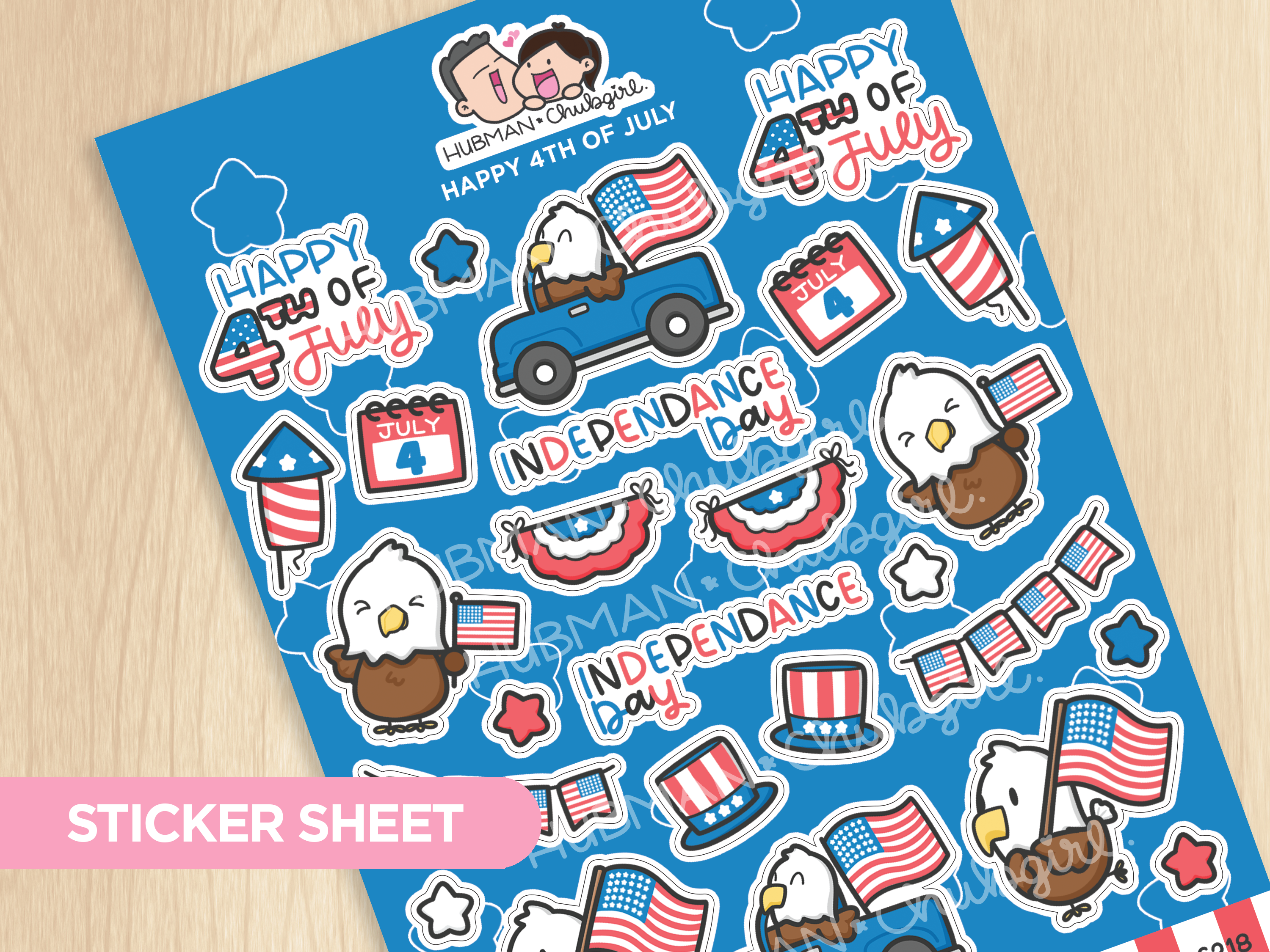 4th of July Sticker Set
