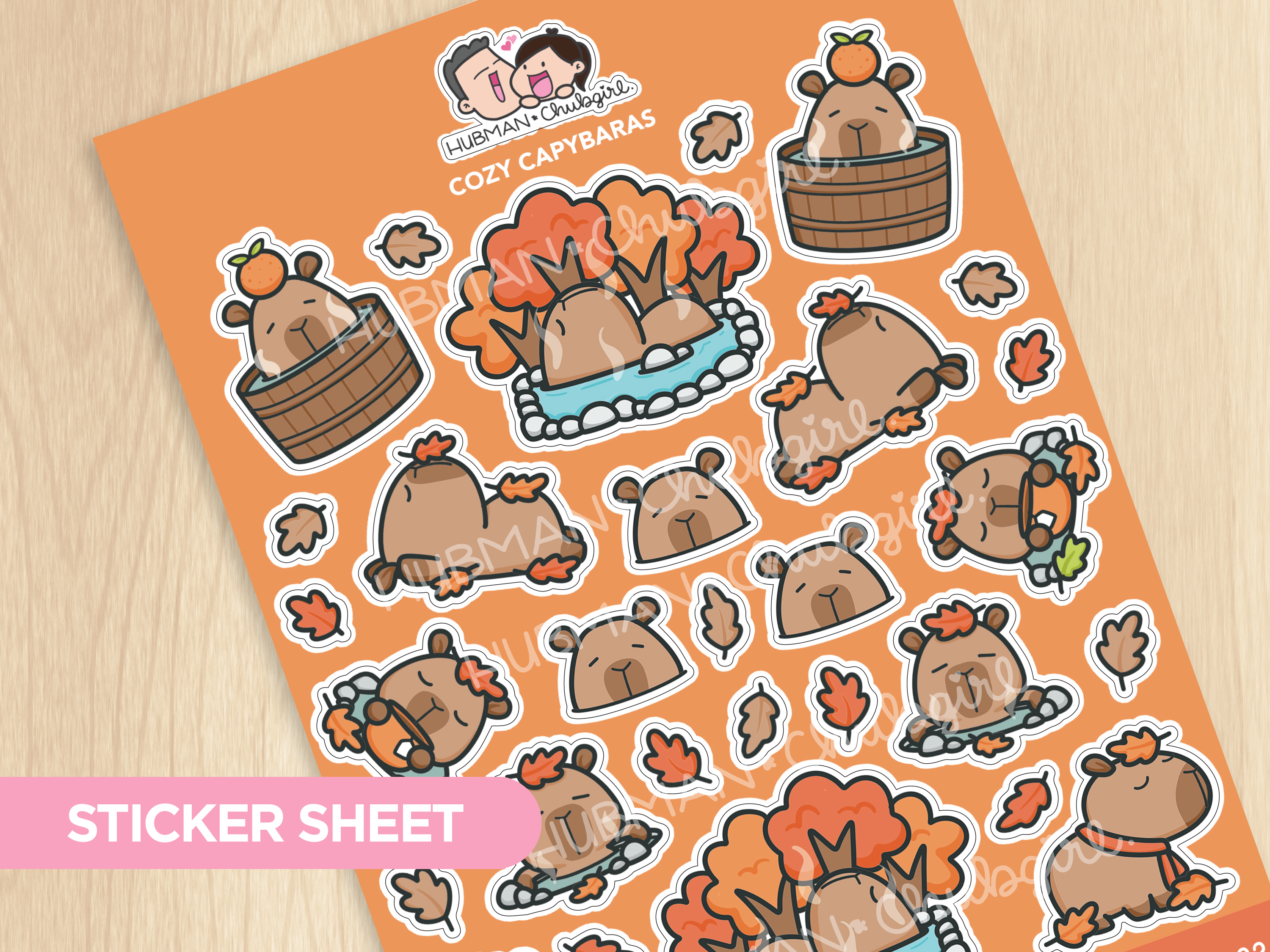 Cozy Capybaras Sticker Sheet