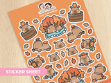 Cozy Capybaras Sticker Sheet