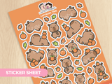 Capybara Time Sticker Sheet