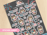 Celebrating Stars and Stripes Sticker Sheet