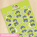 Froggy Sorcerers Sticker Sheet