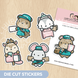 Happy Holiday Mail Die Cut Stickers (Set of 5)