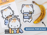 Big Cozy Cats Die Cut Stickers (Set of 5)