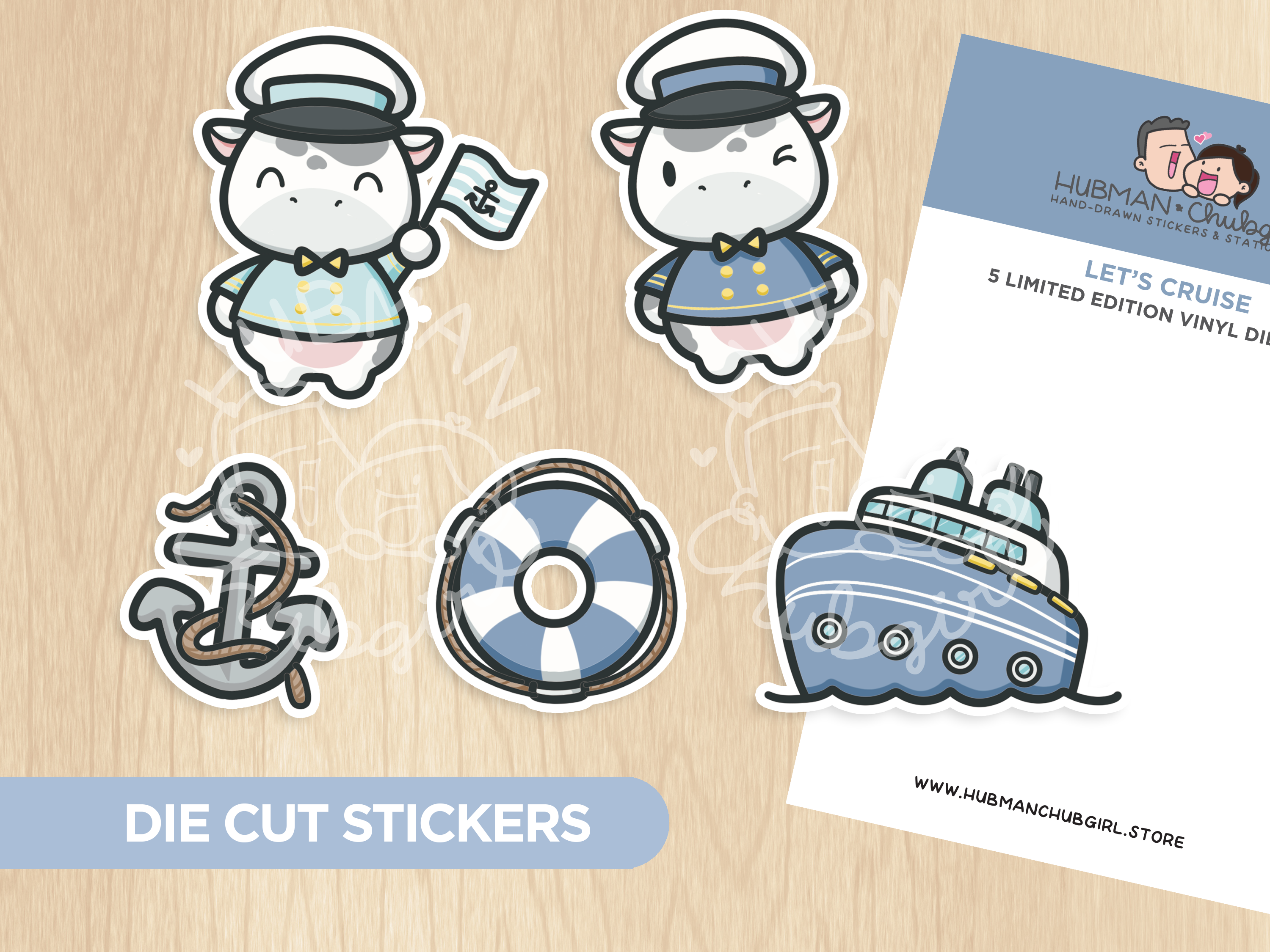 Cruise Die Cut Stickers (Set of 5)