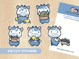 Blueberry Lemonade Die Cut Stickers (Set of 5)