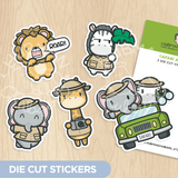 Safari Adventure Die Cut Stickers (Set of 5)