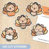 Thankful Turkey Sticker Set